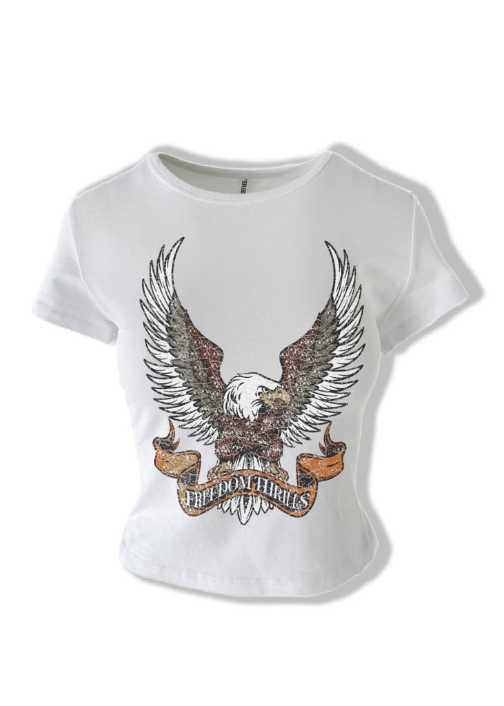 pebby forevee Short Sleeve Top FREEDOM THRILLS GRAPHIC BABY TEE