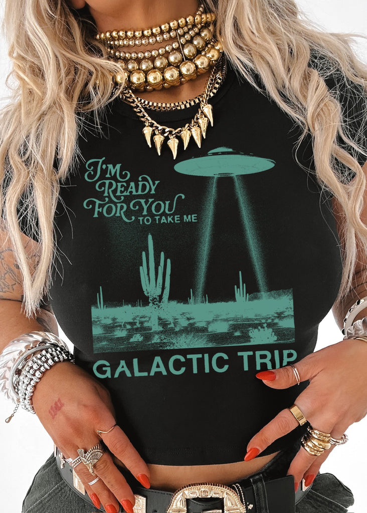 pebby forevee Short Sleeve Top GALACTIC TRIP GRAPHIC BABY TEE