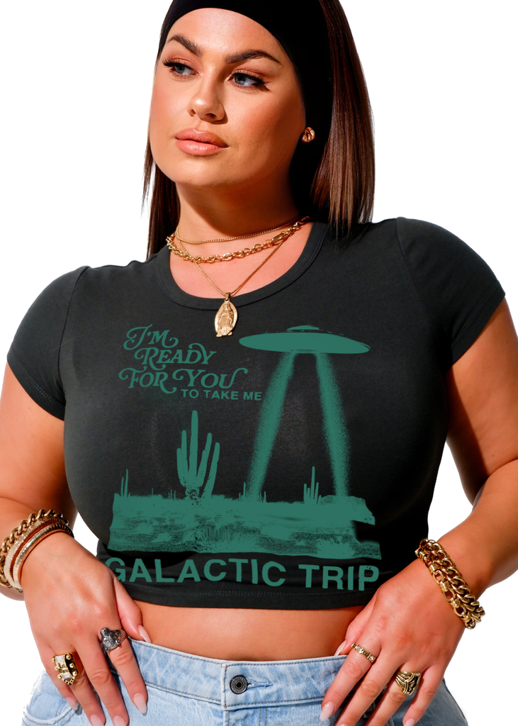 pebby forevee Short Sleeve Top GALACTIC TRIP GRAPHIC BABY TEE