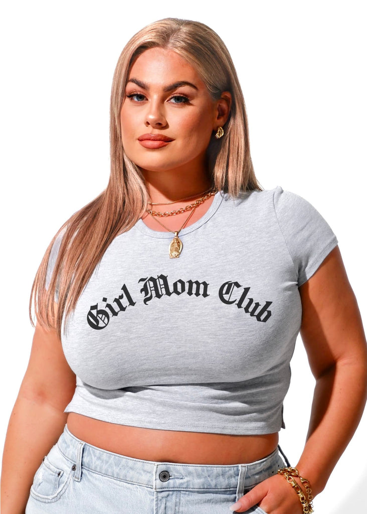 pebby forevee Short Sleeve Top GIRL MOM CLUB GRAPHIC BABY TEE