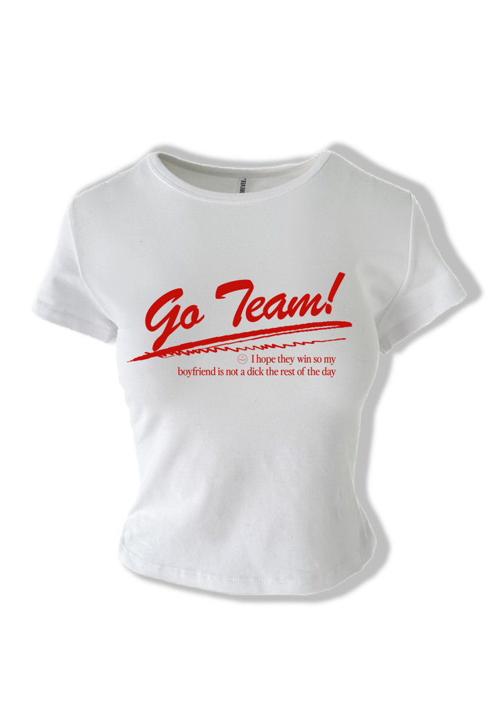 pebby forevee Short Sleeve Top GO TEAM (BOYFRIEND) GRAPHIC BABY TEE