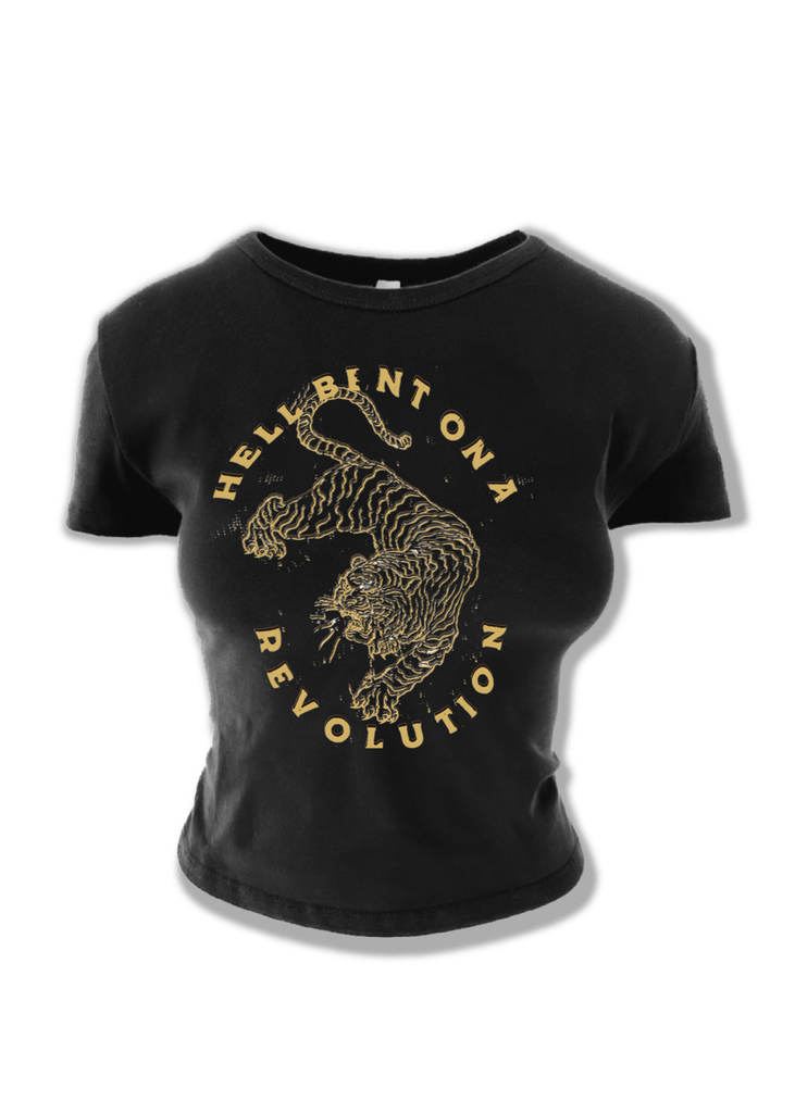 pebby forevee Short Sleeve Top HELL BENT ON A REVOLUTION GRAPHIC BABY TEE