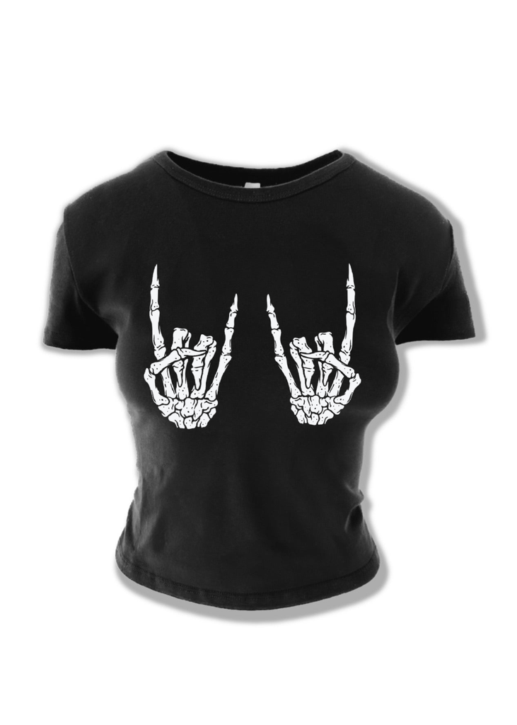 pebby forevee Short Sleeve Top KEEP YOUR HANDS ON ME GRAPHIC BABY TEE