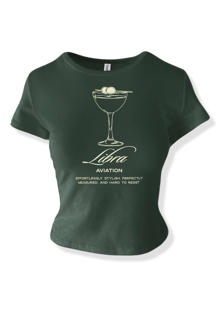 pebby forevee Short Sleeve Top LIBRA COCKTAIL GRAPHIC BABY TEE