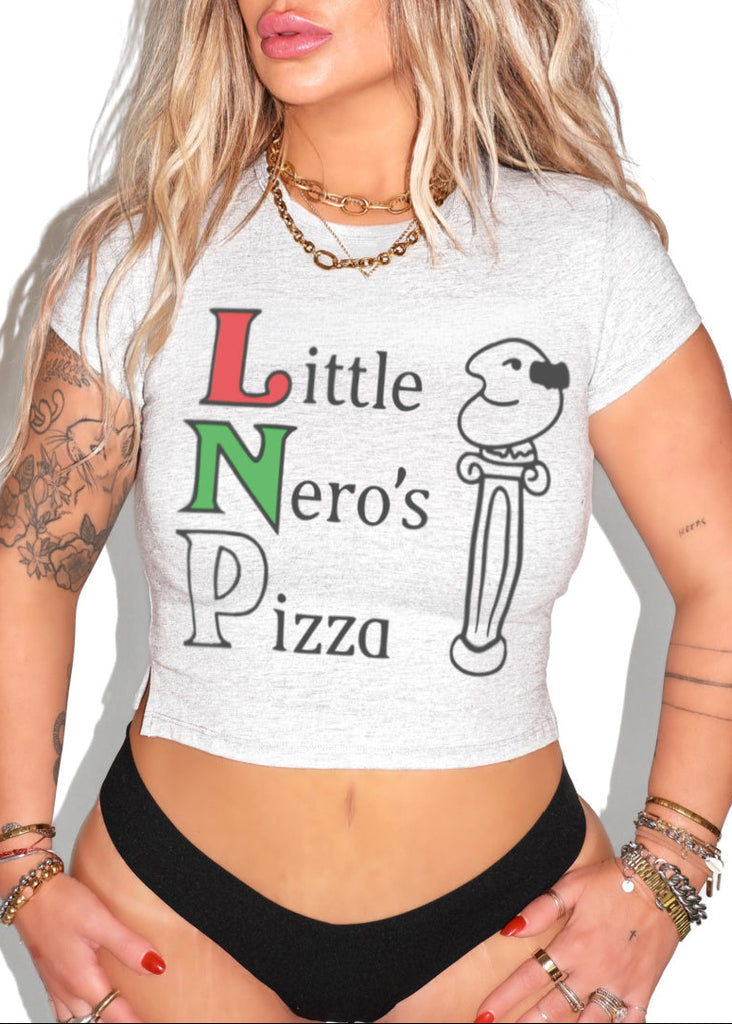 pebby forevee Short Sleeve Top LITTLE NERO'S PIZZA GRAPHIC BABY TEE