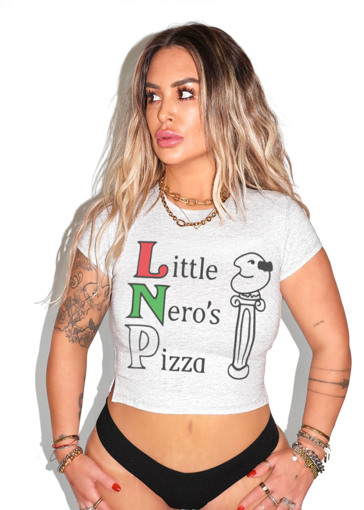 pebby forevee Short Sleeve Top LITTLE NERO'S PIZZA GRAPHIC BABY TEE