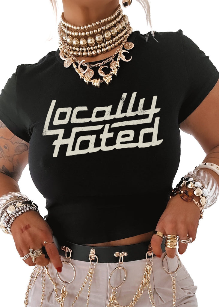 pebby forevee Short Sleeve Top LOCALLY HATED GRAPHIC BABY TEE