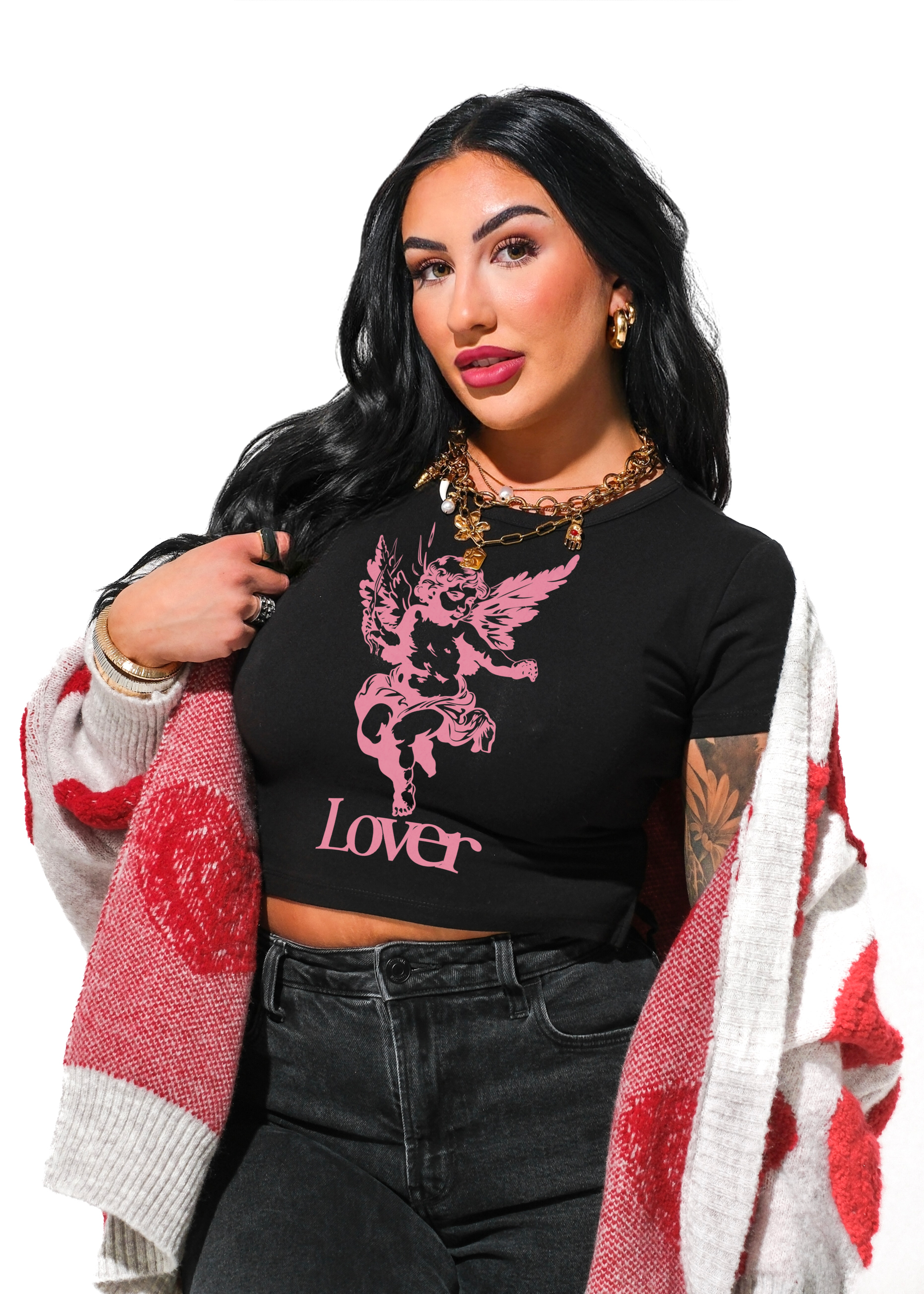LOVER (CUPID) GRAPHIC BABY TEE – Pebby Forevee