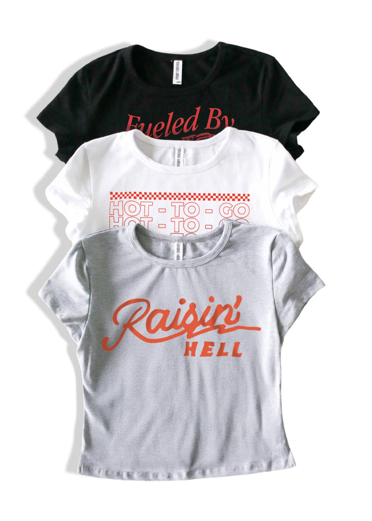 pebby forevee Short Sleeve Top RAISIN' HELL VINTAGE GRAPHIC BABY TEE