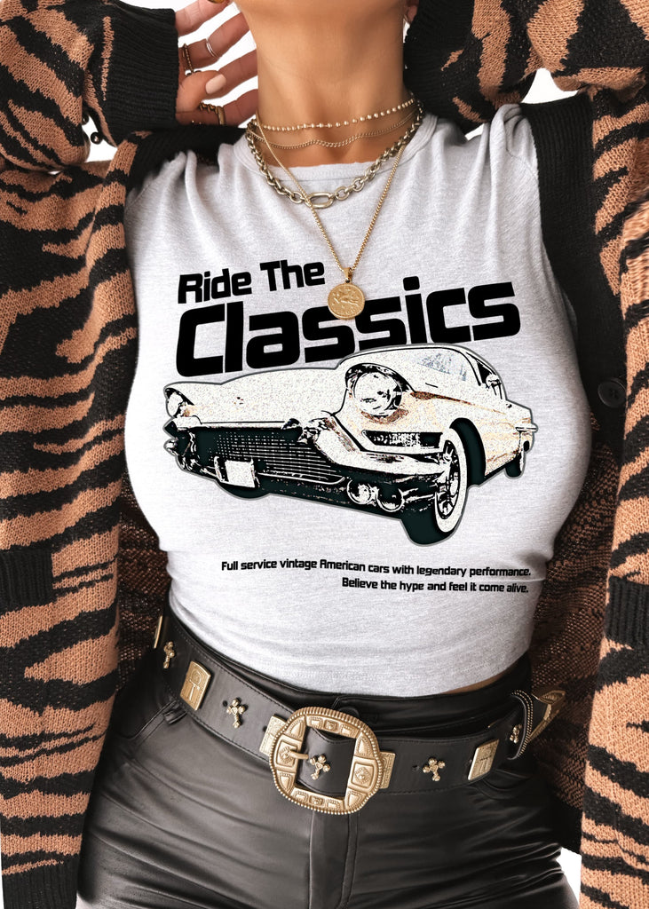 pebby forevee Short Sleeve Top RIDE THE CLASSICS GRAPHIC BABY TEE