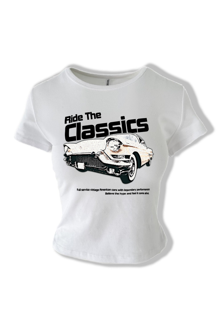 pebby forevee Short Sleeve Top RIDE THE CLASSICS GRAPHIC BABY TEE