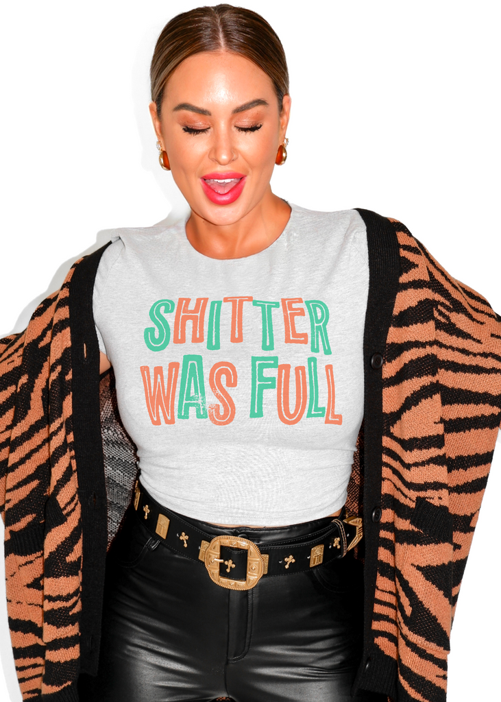 pebby forevee Short Sleeve Top SHITTER WAS FULL GRAPHIC BABY TEE