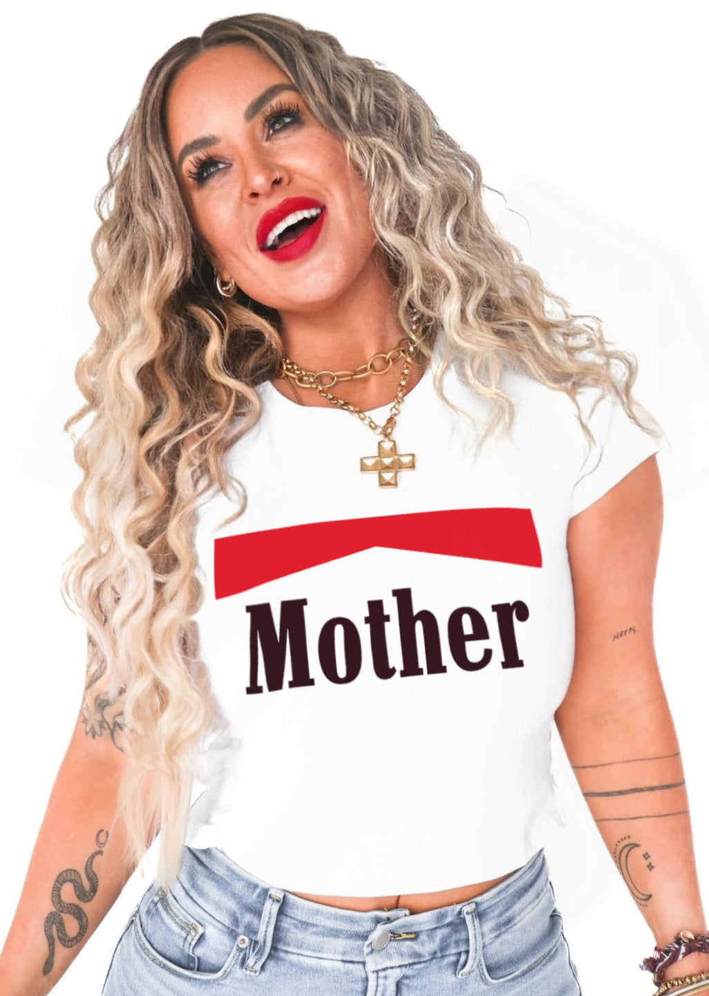 pebby forevee Short Sleeve Top VINTAGE MOTHER GRAPHIC BABY TEE
