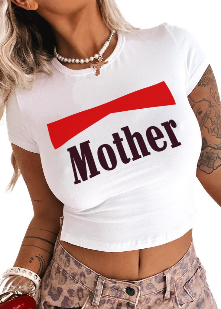 pebby forevee Short Sleeve Top VINTAGE MOTHER GRAPHIC BABY TEE