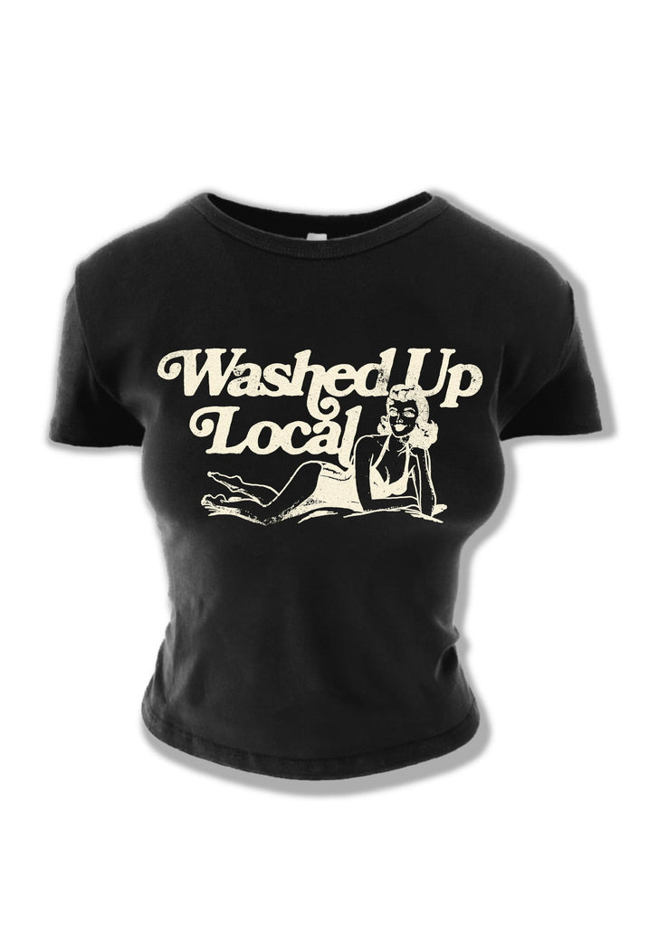 pebby forevee Short Sleeve Top WASHED UP LOCAL GRAPHIC BABY TEE