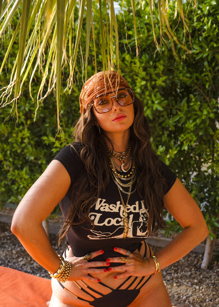 pebby forevee Short Sleeve Top WASHED UP LOCAL GRAPHIC BABY TEE