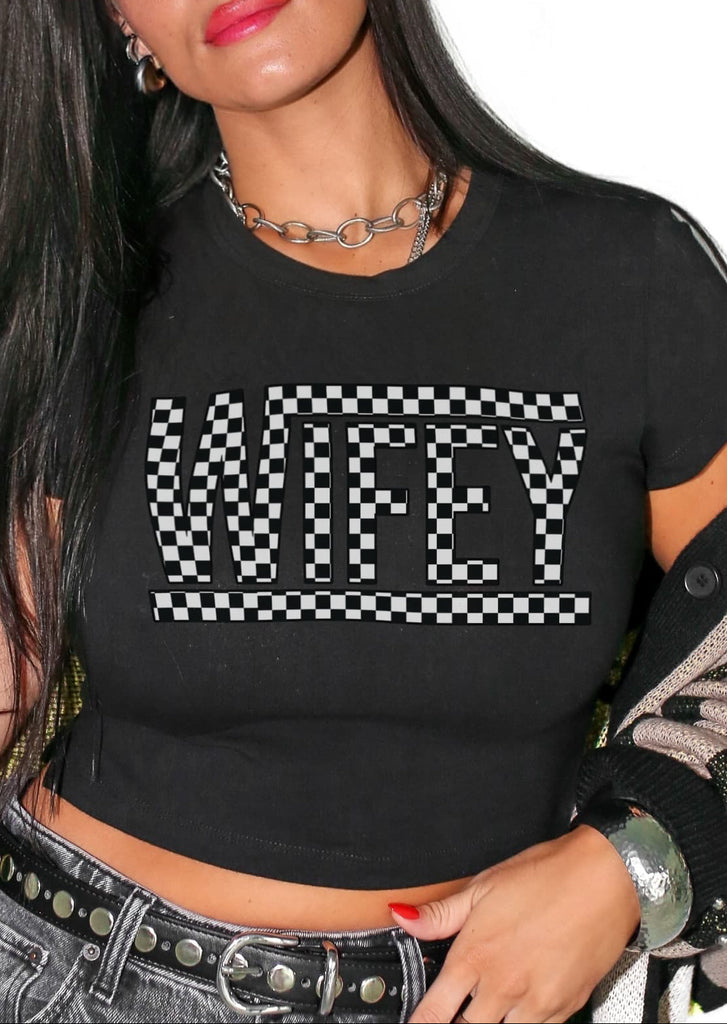 pebby forevee Short Sleeve Top WIFEY GRAPHIC BABY TEE