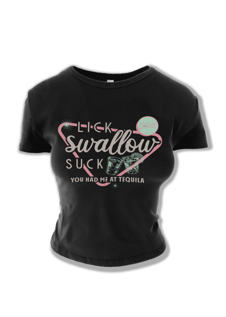 pebby forevee Short Sleeve Top YOU HAD ME AT TEQUILA GRAPHIC BABY TEE
