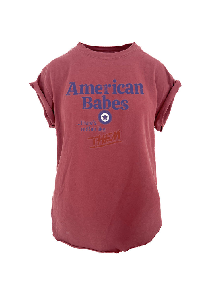 pebby forevee Side Slit Tee 90'S AMERICAN BABES SIDE SLIT TEE