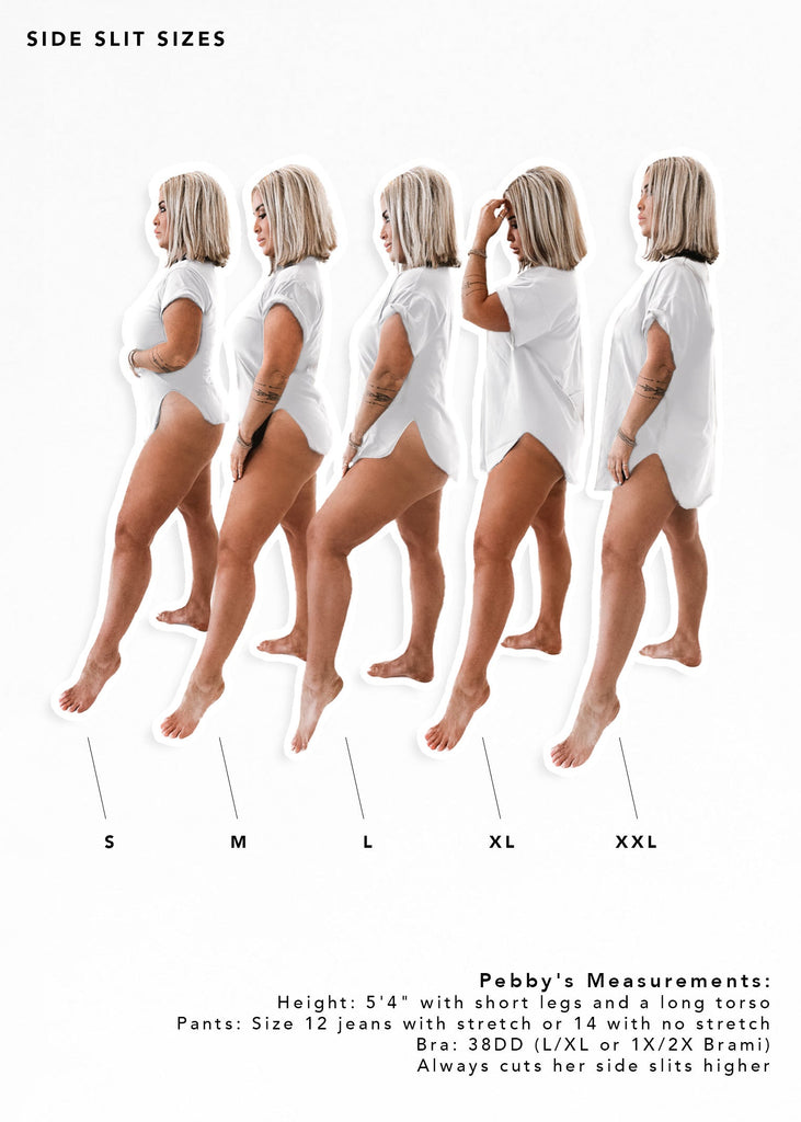 pebby forevee Side Slit Tee 90's RECKLESS SIDE SLIT TEE