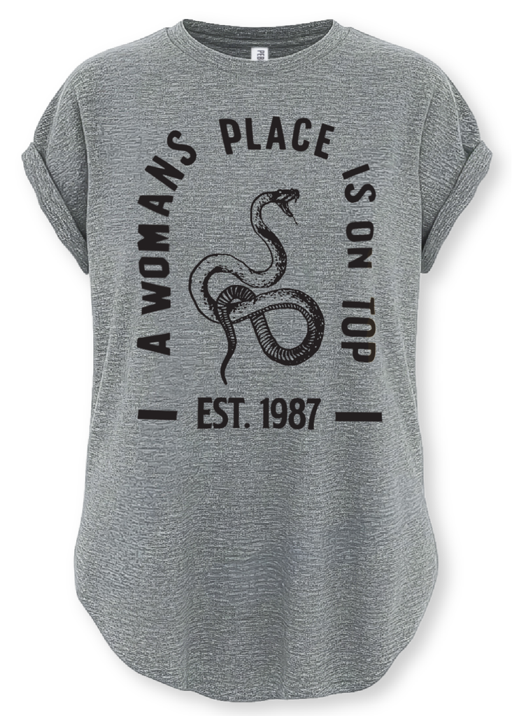 pebby forevee Side Slit Tee A WOMAN'S PLACE IS ON TOP SIDE SLIT TEE