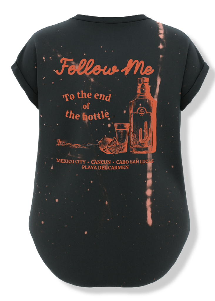 pebby forevee Side Slit Tee AIN'T NO TIME LIKE A GOOD TIME BLEACHED OUT SIDE SLIT TEE