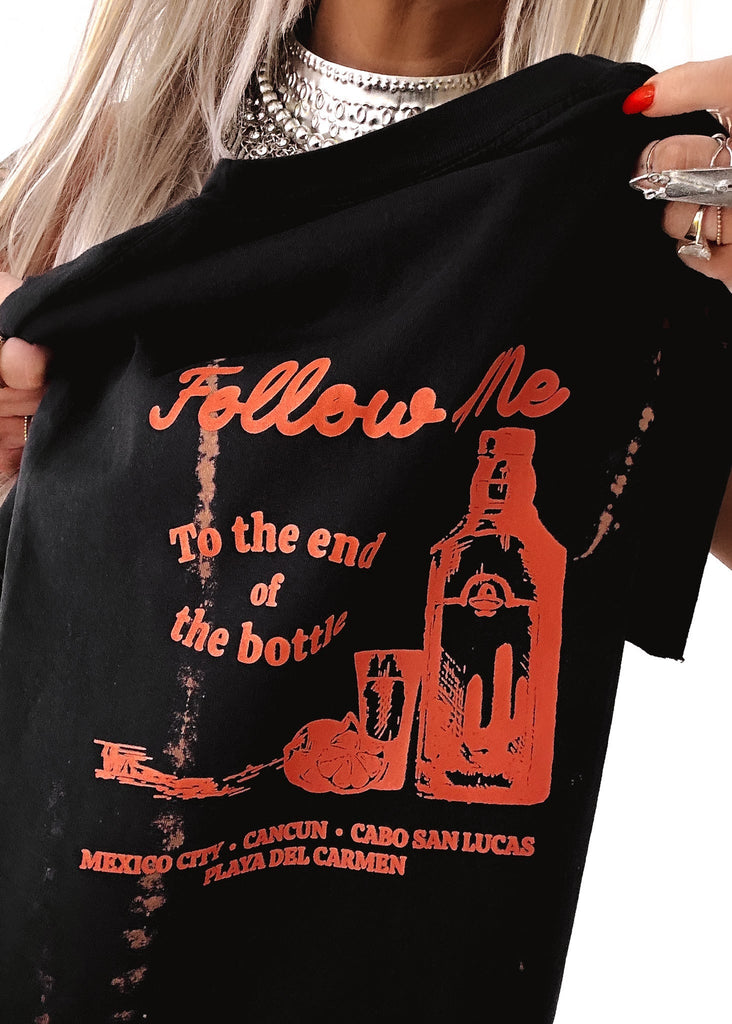 pebby forevee Side Slit Tee AIN'T NO TIME LIKE A GOOD TIME BLEACHED OUT SIDE SLIT TEE