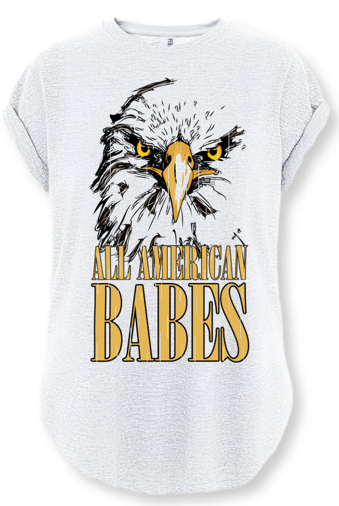 pebby forevee Side Slit Tee ALL AMERICAN BABES SIDE SLIT TEE