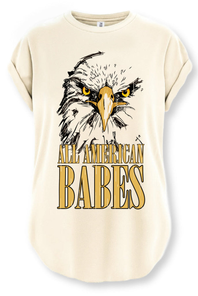 pebby forevee Side Slit Tee ALL AMERICAN BABES SIDE SLIT TEE