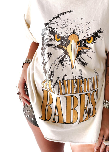 pebby forevee Side Slit Tee ALL AMERICAN BABES SIDE SLIT TEE