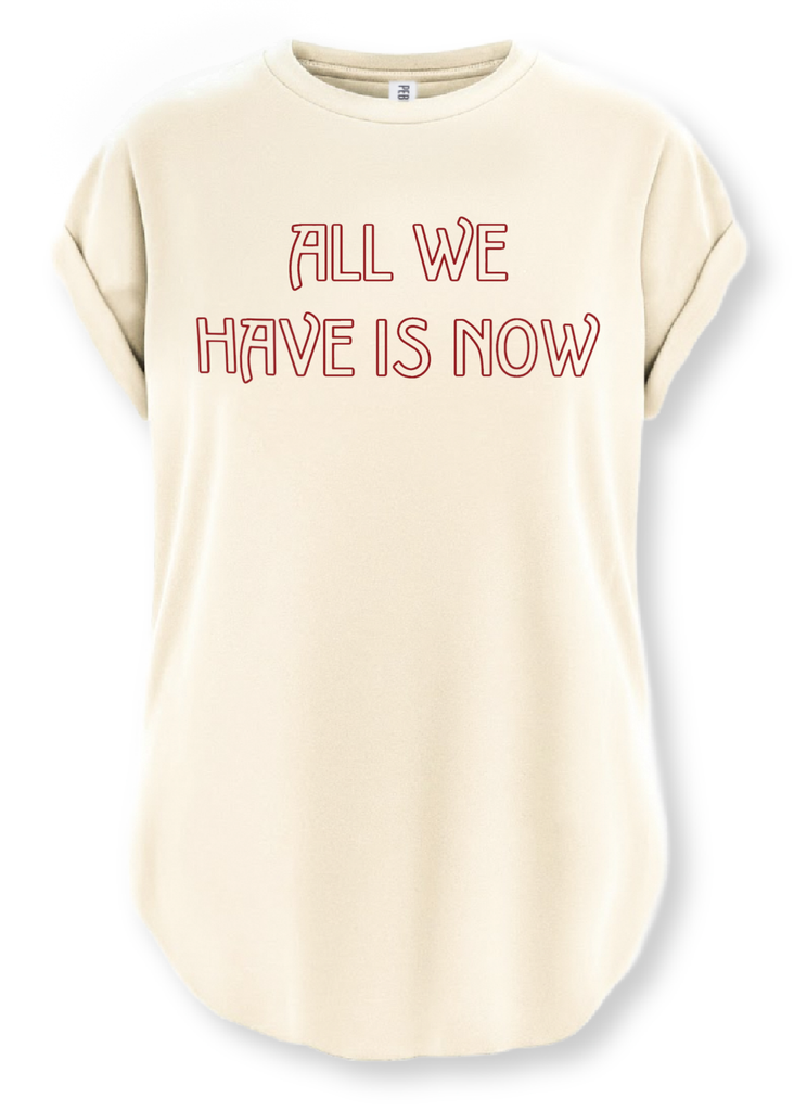 pebby forevee Side Slit Tee ALL WE HAVE IS NOW SIDE SLIT TEE