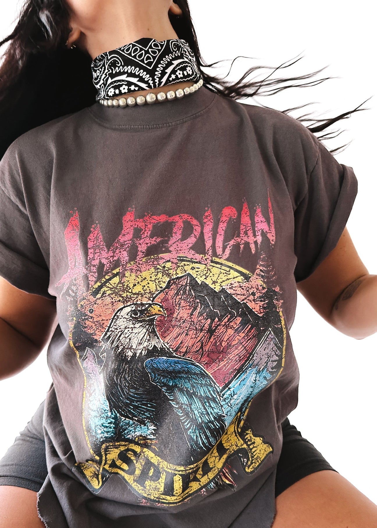 pebby forevee Side Slit Tee AMERICAN SPIRIT SIDE SLIT TEE