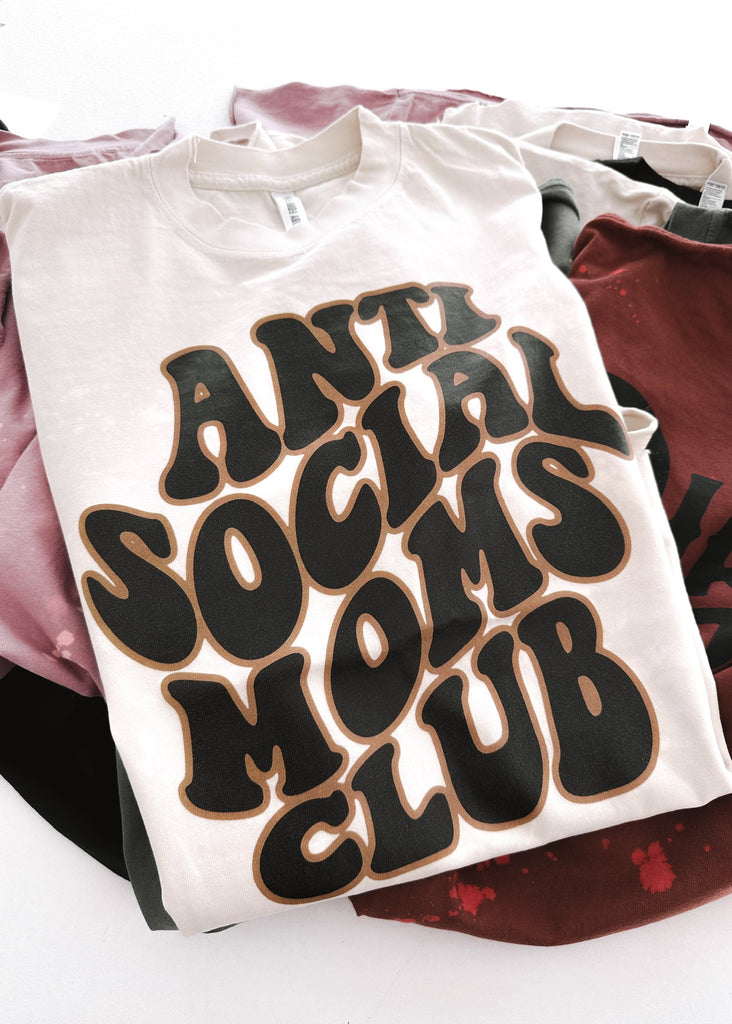 pebby forevee Side Slit Tee ANTISOCIAL MOMS CLUB BLEACHED OUT SIDE SLIT TEE