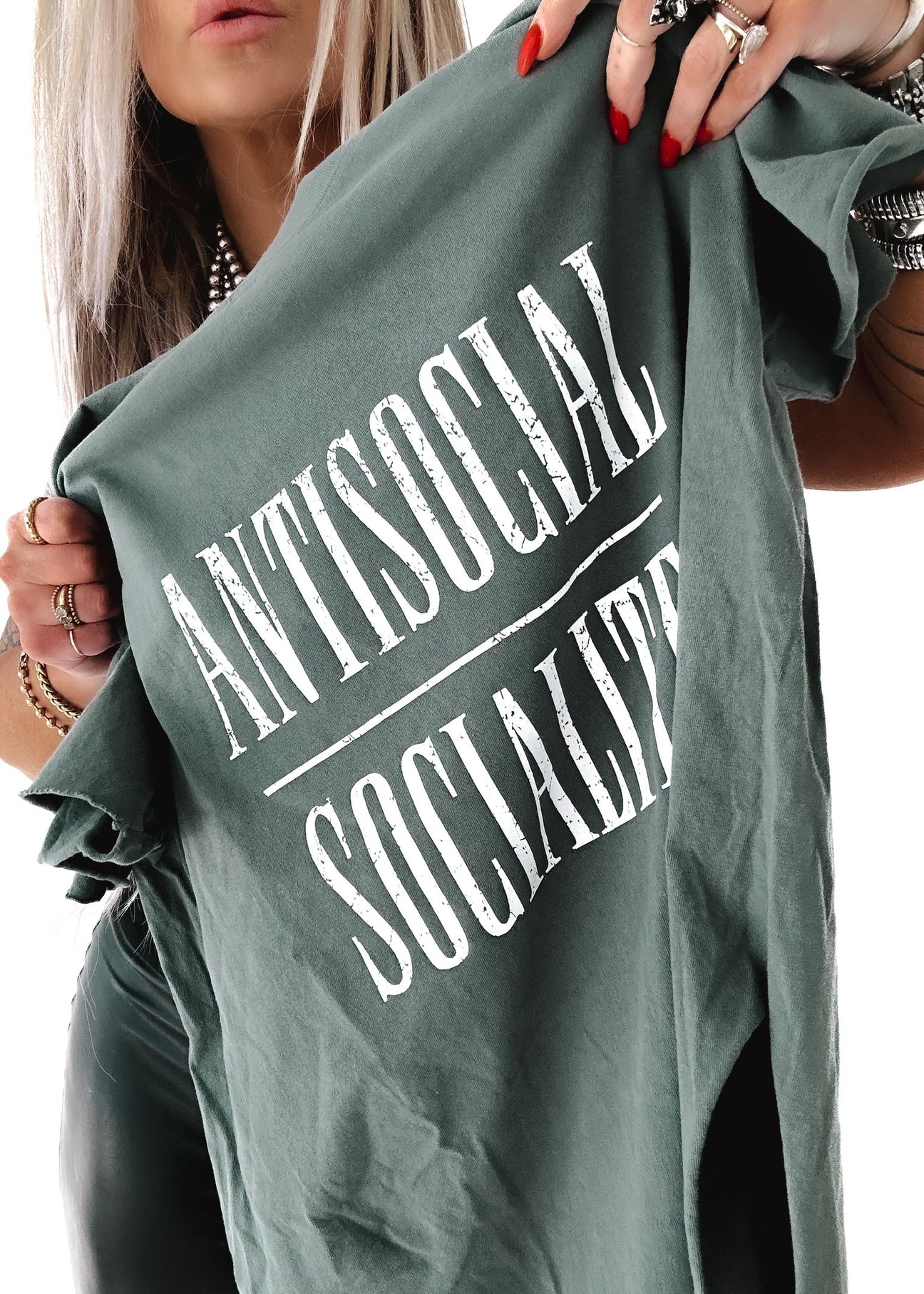 pebby forevee Side Slit Tee ANTISOCIAL SOCIALITE SIDE SLIT TEE