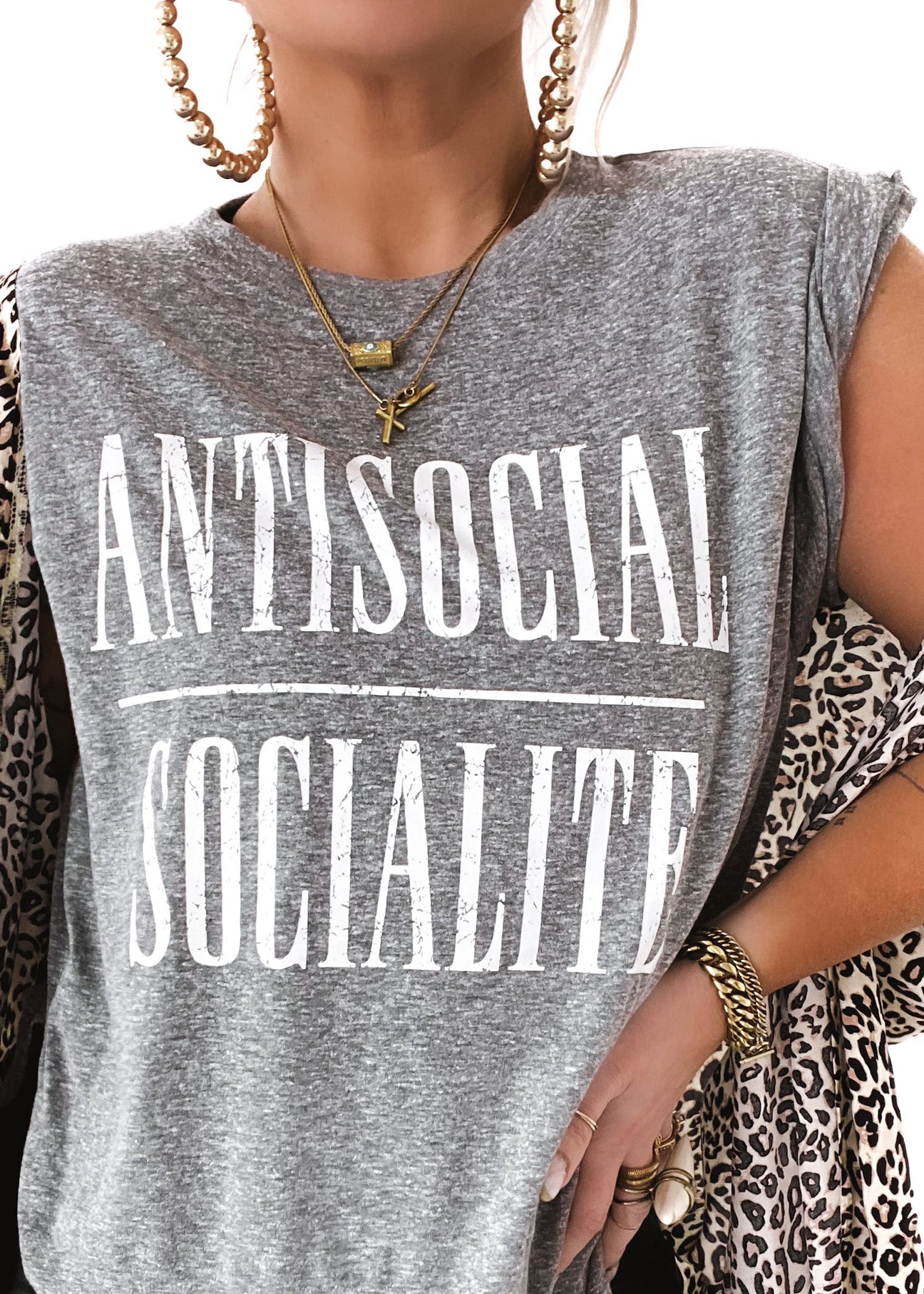 pebby forevee Side Slit Tee ANTISOCIAL SOCIALITE SIDE SLIT TEE