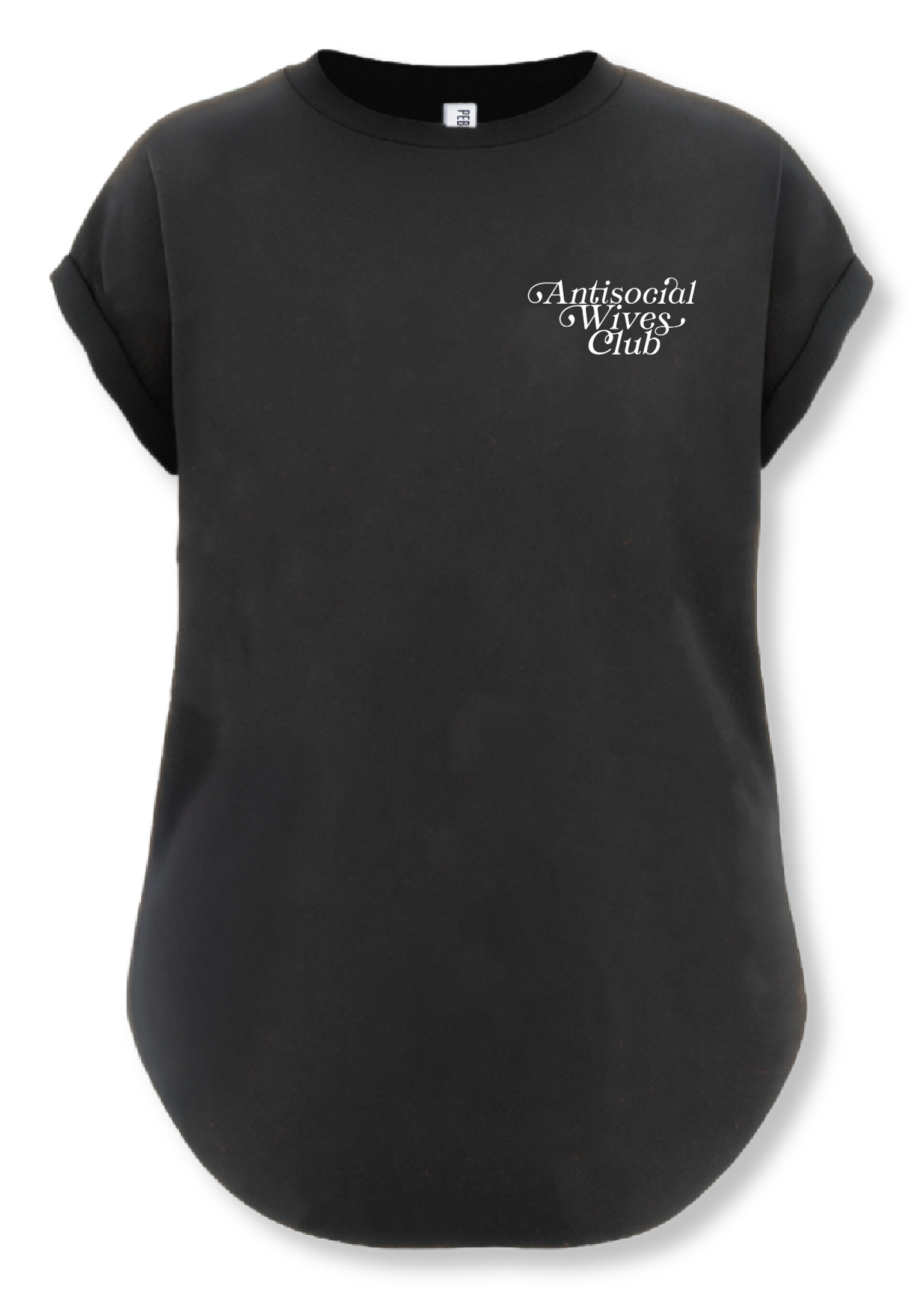 ANTISOCIAL WIVES CLUB SIDE SLIT TEE – Pebby Forevee