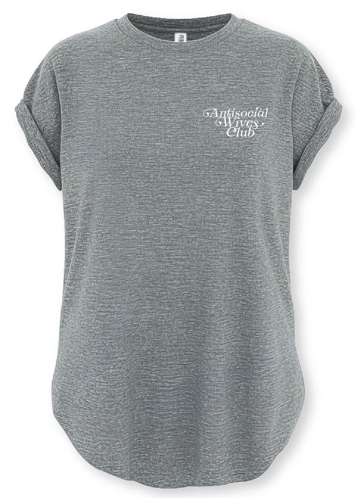 pebby forevee Side Slit Tee ANTISOCIAL WIVES CLUB SIDE SLIT TEE