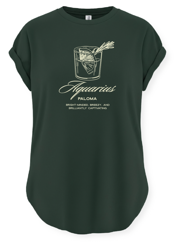 pebby forevee Side Slit Tee AQUARIUS COCKTAIL SIDE SLIT TEE