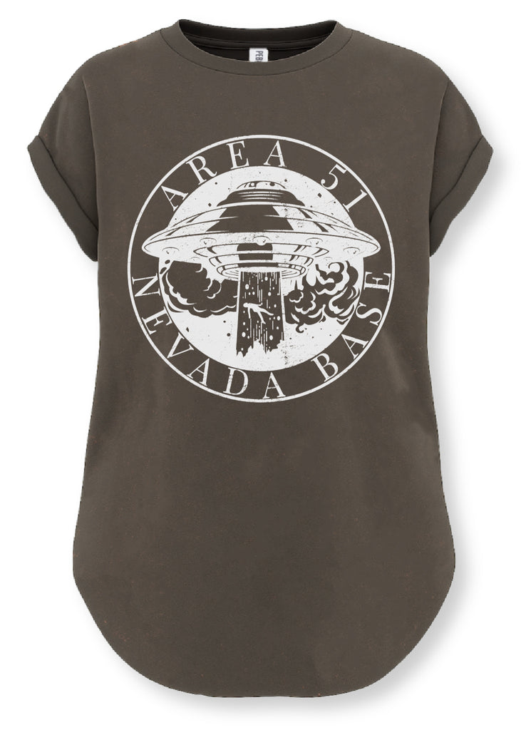 pebby forevee Side Slit Tee AREA 51 SIDE SLIT TEE