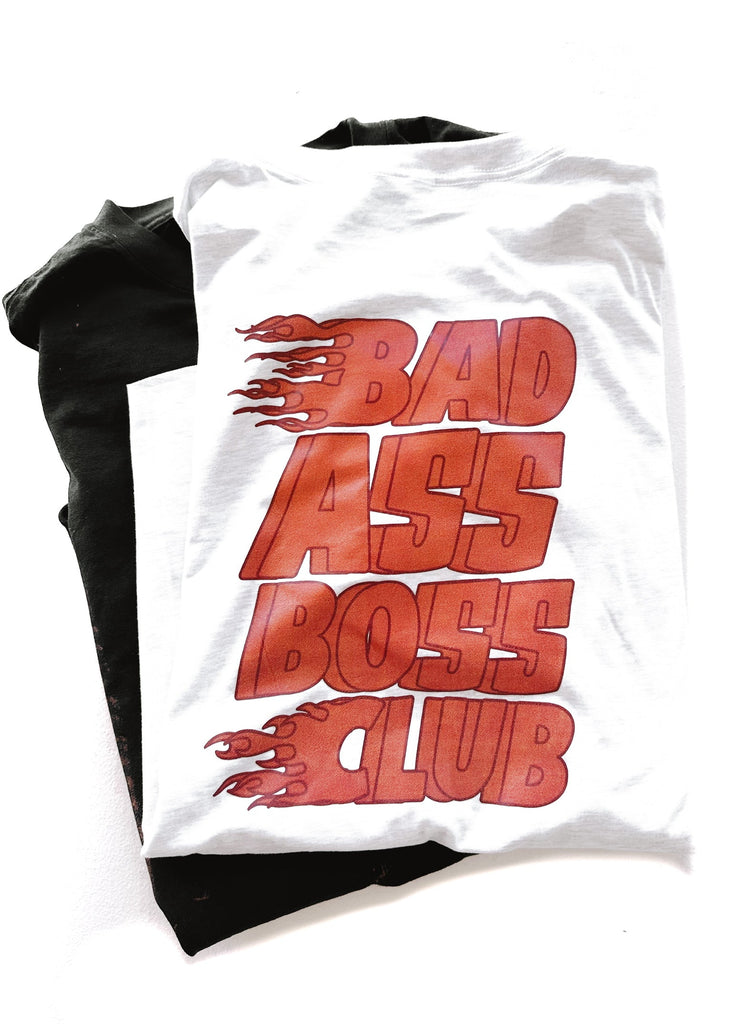 pebby forevee Side Slit Tee BAD ASS BOSS CLUB SIDE SLIT TEE