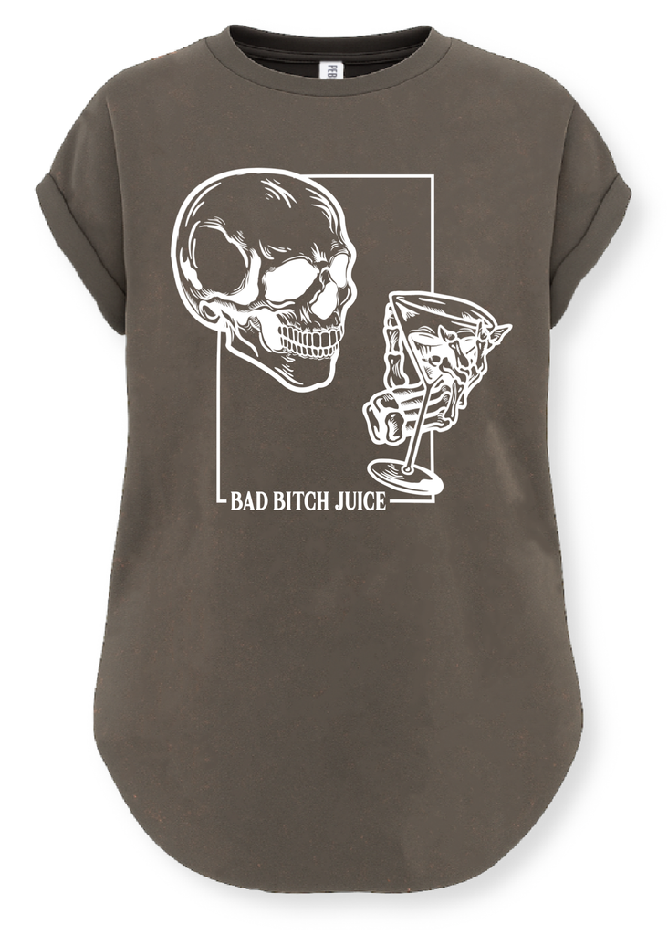 pebby forevee Side Slit Tee BAD BITCH JUICE SIDE SLIT TEE