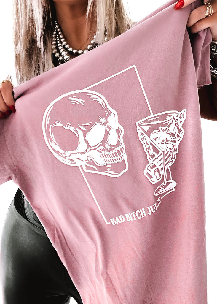 pebby forevee Side Slit Tee BAD BITCH JUICE SIDE SLIT TEE