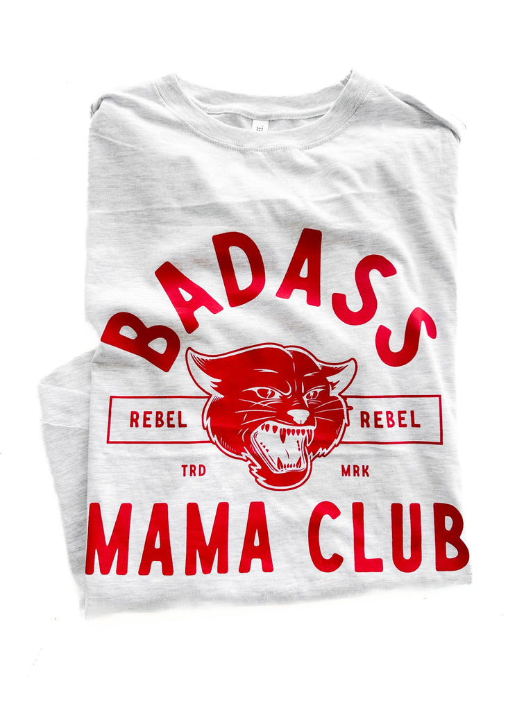 pebby forevee Side Slit Tee BADASS MAMA CLUB SIDE SLIT TEE