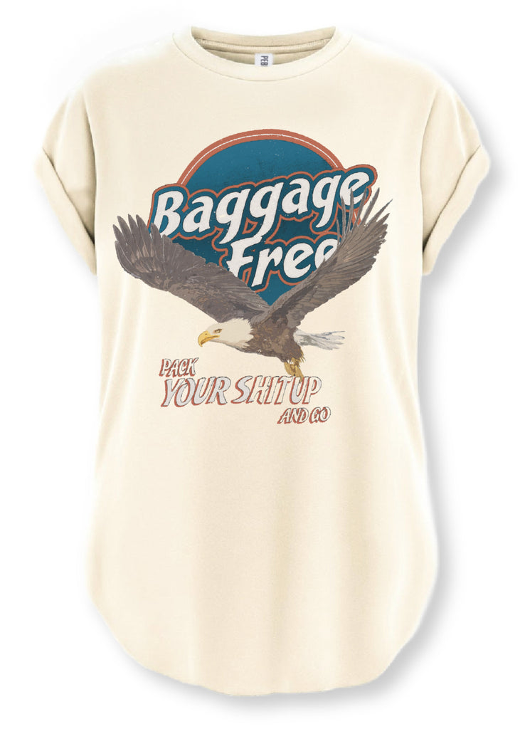 pebby forevee Side Slit Tee BAGGAGE FREE SIDE SLIT TEE