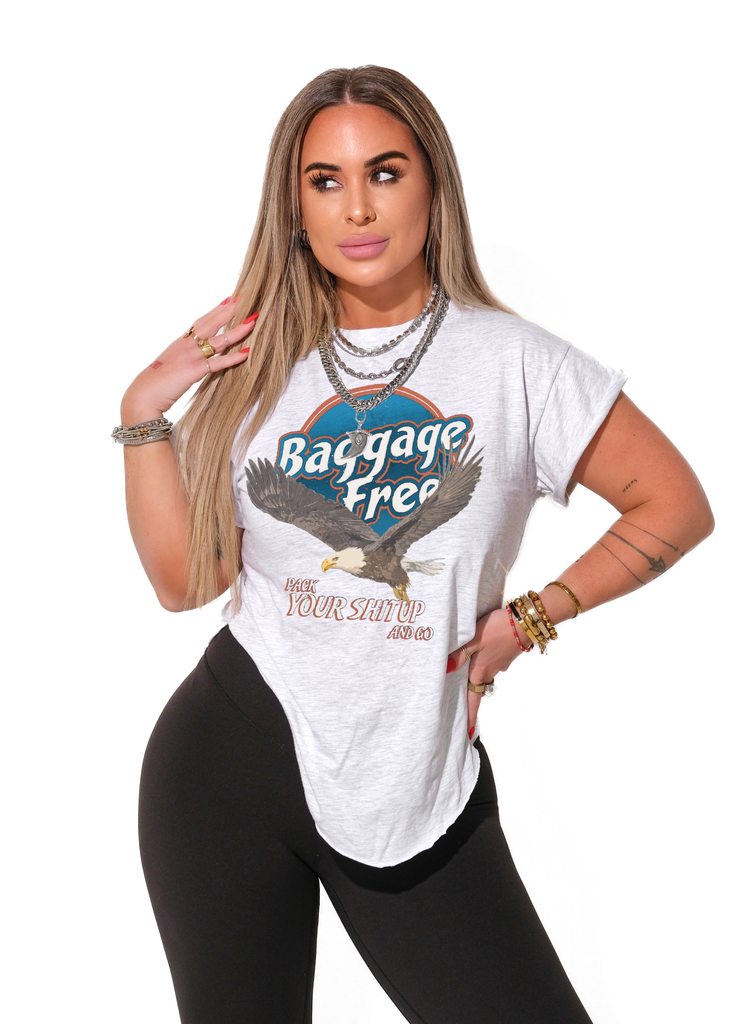 pebby forevee Side Slit Tee BAGGAGE FREE SIDE SLIT TEE