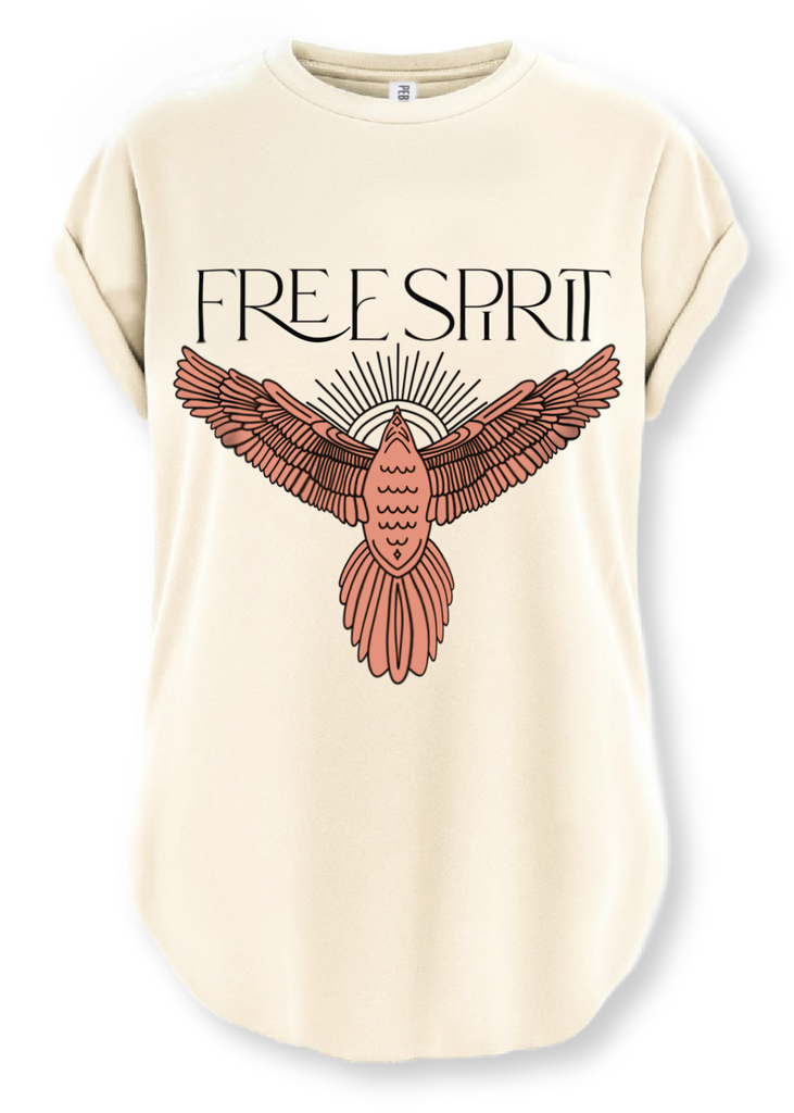 pebby forevee Side Slit Tee BOHEMIAN SPIRIT SIDE SLIT TEE