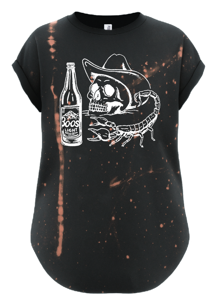 pebby forevee Side Slit Tee BOOS LIGHT BLEACHED OUT SIDE SLIT TEE