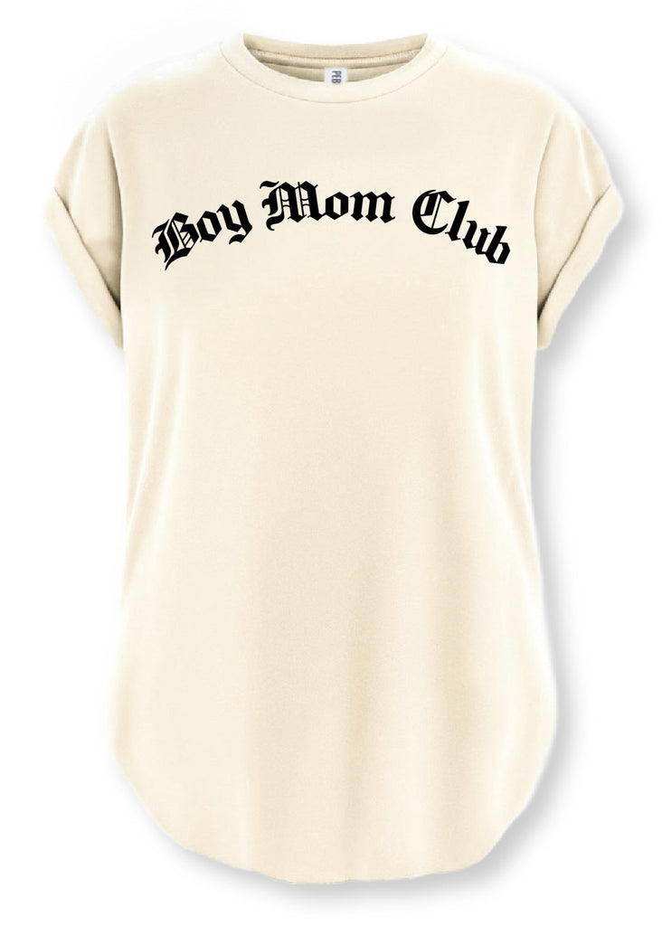 pebby forevee Side Slit Tee BOY MOM CLUB SIDE SLIT TEE