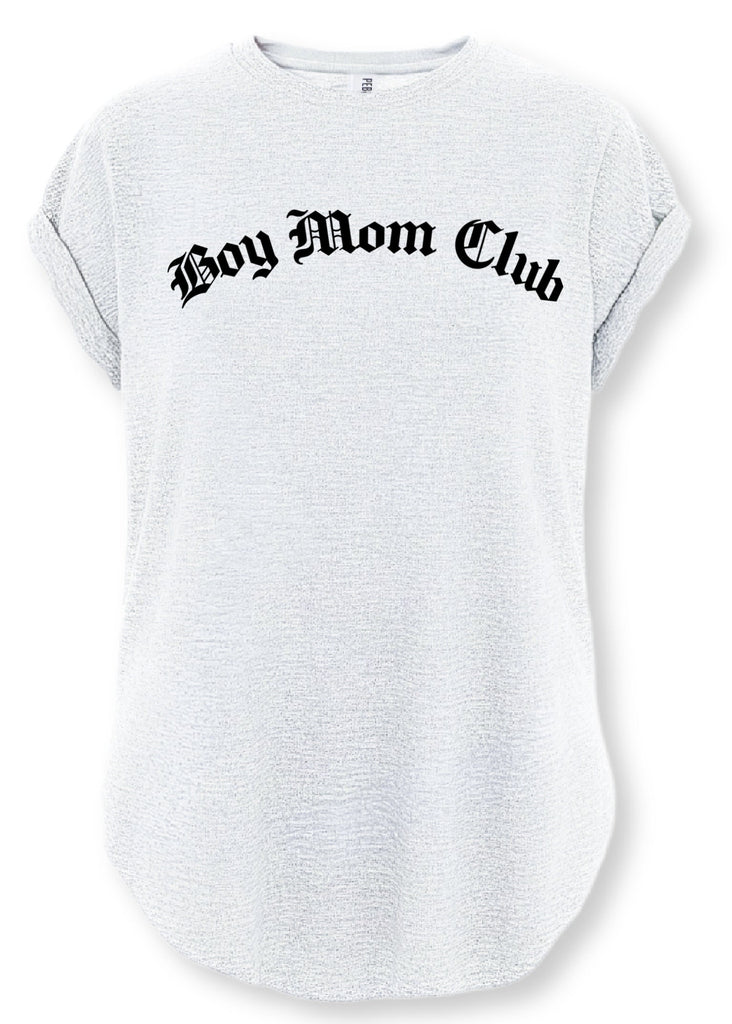 pebby forevee Side Slit Tee BOY MOM CLUB SIDE SLIT TEE