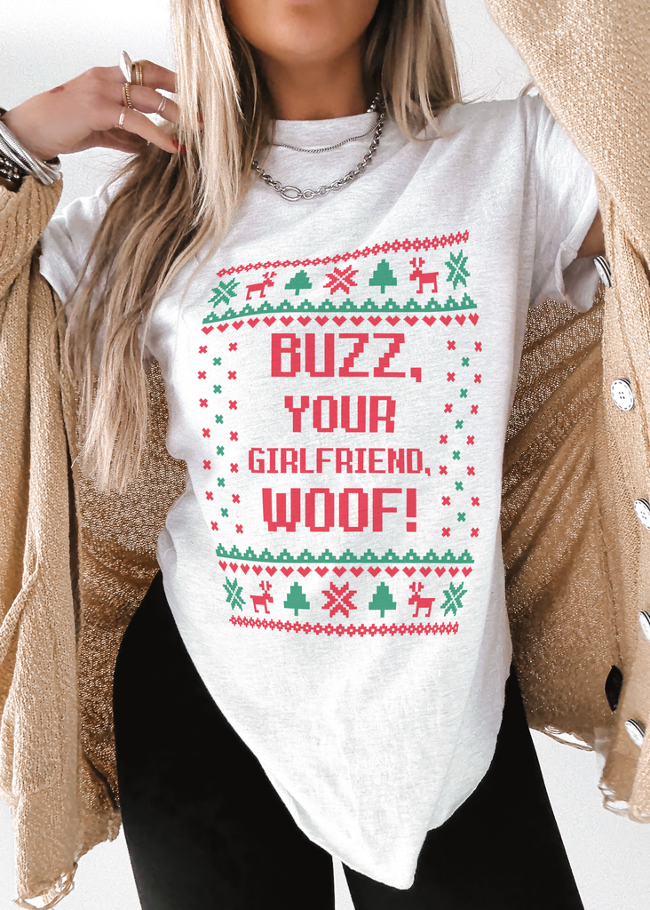 pebby forevee Side Slit Tee BUZZ, YOUR GIRLFRIEND, WOOF! SIDE SLIT TEE